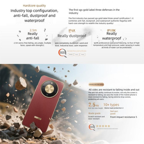 Honor X70, 12 Go + 512 Go, écran 6,79 pouces, MagicOS 9.0, Snapdragon 6 Gen 4 Octa Core, réseau : 5G, OTG, NFC, compatible Google Play (cyan) SH33QC1192-016